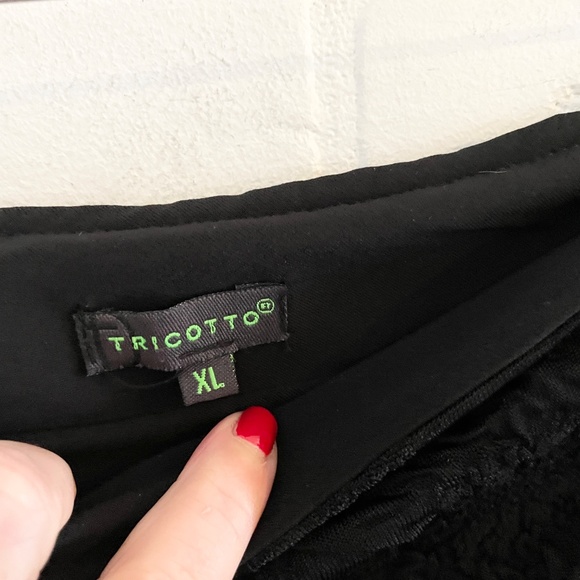 Vintage Y2K Midi/Maxi Skirt Goth Asymmetrical Mixmedia Textured Tweed Stretch XL - Picture 4 of 13